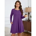 thumbnail image 3 of Chiclily Robe Décontractée à Manches Longues pour Femmes Purple TG Tunique Robe T-Shirt Ample avec Poches, 3 of 7