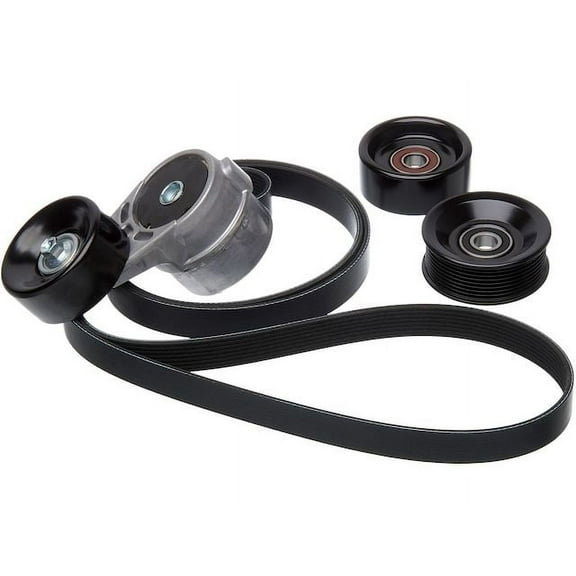 Serpentine Belt Drive Component Kit - Compatible with 1995 - 1997 Ford F350 7.3L V8 Turbo Diesel (without Ambulance Prep Package and Power Takeoff) 1996