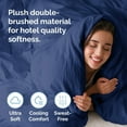 thumbnail image 4 of CGK Linens 2-Piece Premium Duvet Cover Set - Twin Size Soft Comforter Cover With Zipper & Matching Pillowcases, Navy Blue, 4 of 7