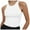 White, variant on Wang6 Women High Neck Ribbed Tank Tops Summer Sleeveless Crew Neck Workout Tops Causal Slim Fit Cami T-Shirts Undershirts White XS