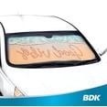 thumbnail image 5 of BDK Good Vibes Beach Wave Front Windshield Sunshade Accordion Folding Style Auto Shade for Car Truck SUV Van Blocks UV Rays Sun Visor Protector Easy Setup Keeps Your Vehicle Cool - 58 x 27 inches, 5 of 7