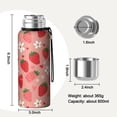 thumbnail image 7 of 20 Oz Pink Strawberry Plants Fruit Coffee Tumbler Double Wall Insulated Stainless Steel Water Bottle | Metal Reusable Thermoses Flask with Cup Cap | Leak & Sweat Proof with Anti-Dust Lid, 7 of 7