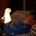 thumbnail image 2 of Billie Brontosaurus White Multicolor Changing Integrated LED Rechargeable Silicone Night Light Lamp, 2 of 7