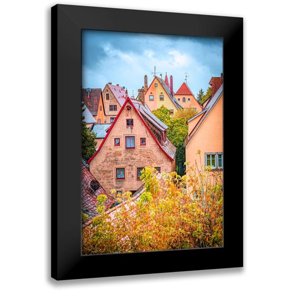 Murdock, Ramona 17x24 Black Modern Framed Museum Art Print Titled - Fall Colors of Rotherburg II