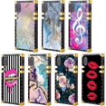 thumbnail image 6 of Square Case Compatible iPhone Xs iPhone X Case Rose Flowers Luxury Elegant Soft TPU Shockproof Protective Metal Decoration Corner Back Cover iPhone XS/X/10 Case 5.8 Inch, 6 of 13