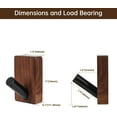 thumbnail image 4 of PYYNA-4 Pack Wooden Wall Hooks, Adhesive and Screw Mounted for Heavy Duty, Boho Decorative Coat Hooks for Towel, Clothes, Blanket, Hat, Entryway, Nursery Door, 4 of 4
