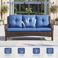 thumbnail image 2 of POCASSY 6 Pieces Outdoor Patio Furniture Sets with Swivel Rocker Patio Chairs, PE Wicker Patio Outdoor Conversation Set with Swivel Glider Chairs and 3-Seat Sofa, Ideal for Balcony, Deck, Backyard, 2 of 18
