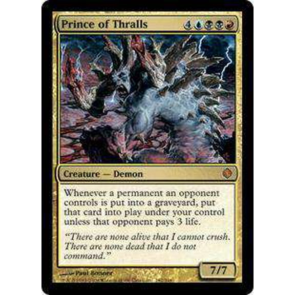 MtG Shards of Alara Mythic Rare Prince of Thralls #182