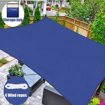 Sun Shade Sail 13'x16' Rectangular UV Protection Outdoor Waterproof Shade Cover Permeable Shade Cloth for Patio Garden, Backyard, Deck, Car Port, Playground