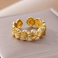 thumbnail image 4 of Anillos de concha de acero inoxidable para mujer y niña, anillo de dedo de Color dorado estético, tendencia de verano, joyería de boda, regalo de playa, 2024, 4 of 5