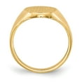 thumbnail image 2 of 14k 9.5x12.5mm Closed Back Signet Ring RS182, 2 of 6