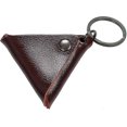 thumbnail image 1 of Triangle Leather Guitar Pick Holder Bag with Keyring, 1 of 5