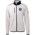 thumbnail image 2 of Men's-Cutter & Buck  White New York City FC Big & Tall Cascade Eco Sherpa Fleece Full-Zip Jacket, 2 of 3