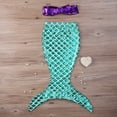 thumbnail image 3 of ITFABS Ensemble Bikini Queue de Sirène pour Bébé Fille, Haut Tube à Nœud et Bas Queue de Poisson, 3 of 8