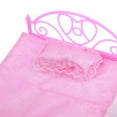 thumbnail image 5 of Pink Dollhouse Furniture Playset with Vanity Table, Bed ,Sofa & Hangers for Kids, Doll Bedroom Accessories Gift for Girls, 5 of 11