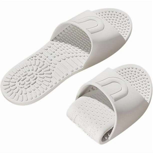 wonima44 Travel Slippers for Women Men Foldable Massage Slide Sandals Lightweight Non Slip Indoor House Shower Shoes Bathroom Spa Soft Sole Footbed Comfortable Open Toe Wear Resistant