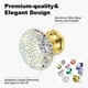thumbnail image 3 of Pomos de Cajón Uxcell, 4Pcs 1.1 Pulgadas (28mm) Diámetro Decoración de Diamante Brillante, Tirador Redondo de Rhinestones con Tornillos para Hogar, Oficina, Cocina (Base Dorada + Diamante AB), 3 of 6