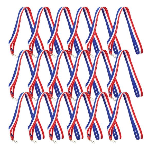 KALLORY 25-Piece Multi-Color Medal Ribbons with Clip, Triangular Shape for Sports Awards, Competitions, Event Recognition and Prizes