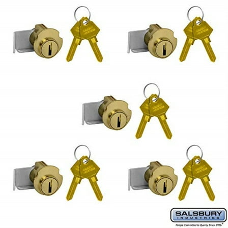 Standard Locks - Replacement for Salsbury Americana Mailbox Door with 2 Keys per Lock - 5 Pack