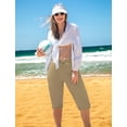 thumbnail image 6 of BALEAF Women's Swim Pants Quick Dry 15" Long Swim Capris UPF50+ Swimming Board Shorts with Liner and Pockets Brown XXL, 6 of 7