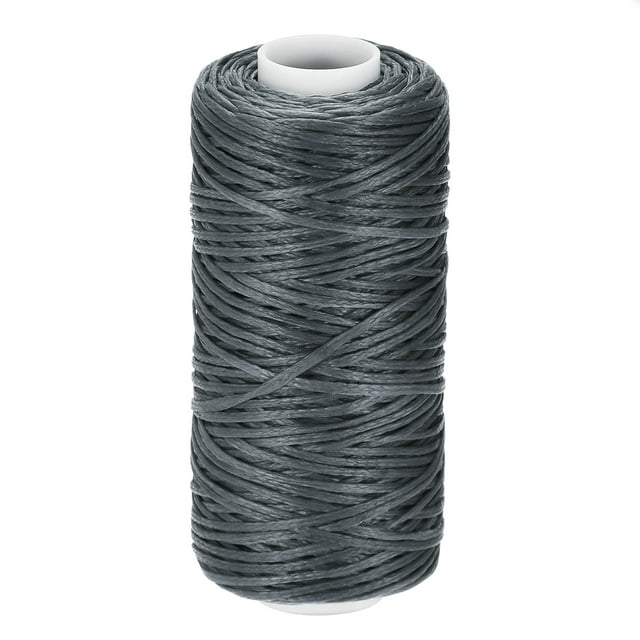 Unique Bargains Fil à Coudre en Cuir Ciré en Polyester Gris Pâle, 55 Yards