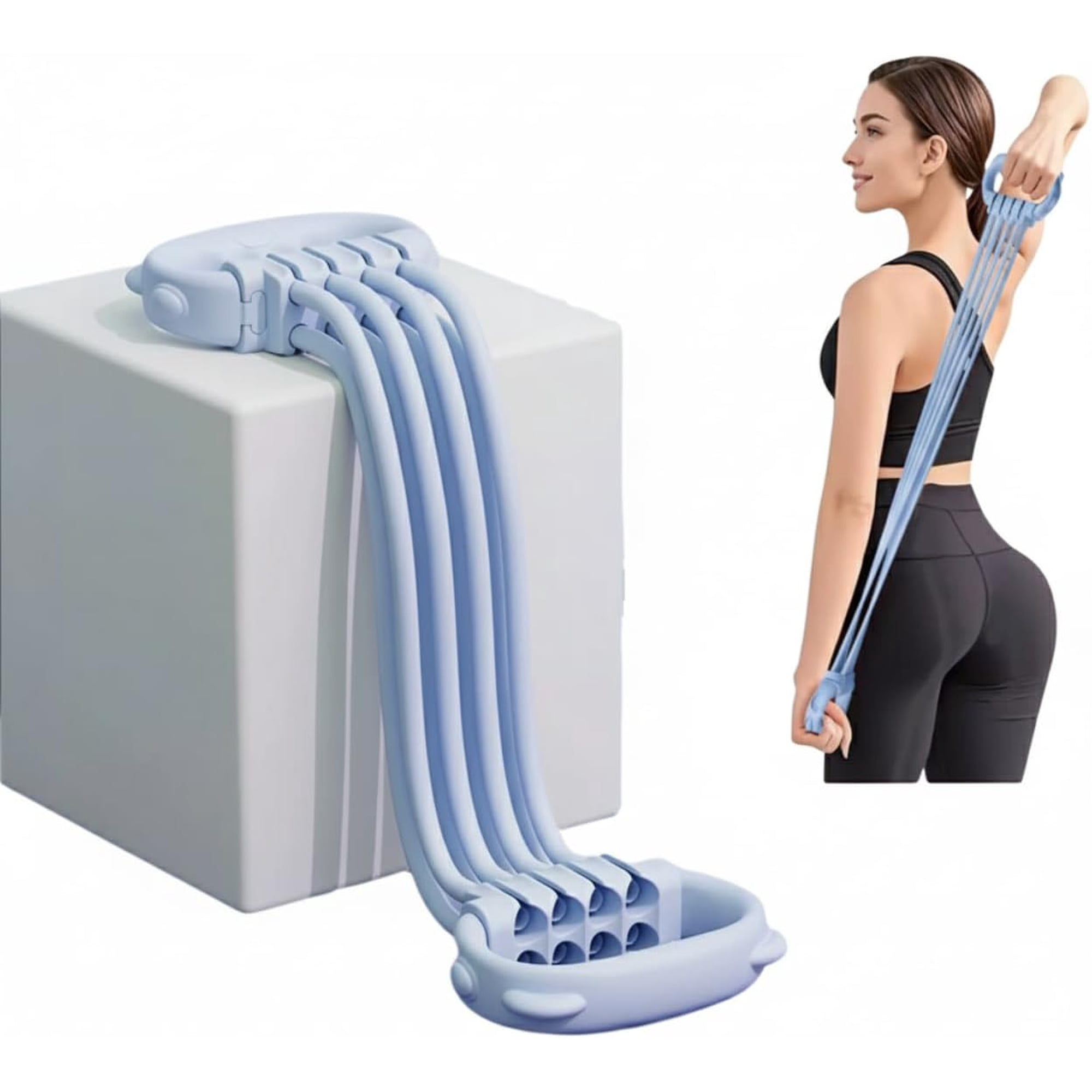 Resistance Bands with Handles for Women & Men | 8 Tube Adjustable Figure 8 Exercise Bands Set, Heavy Duty, Home Gym, Physical Therapy, Strength Training & Full Body Fitness
