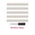 thumbnail image 2 of Vogacara 100 piezas M2 M3 tornillos de anillo de escala de acero tornillos M2 M3 para llantas de 1,9 2,2 pulgadas hechas de grado 12,9 Kits de construcción modelo Plata M3 8mm, 2 of 6