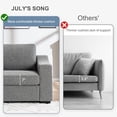 thumbnail image 3 of JULY'S SONG L-Shaped Couches for Living Room, Natural Linen Fabric Sectional Couch, Modern Sofa Set with Extra Deep Seats, Grey, 3 of 10