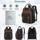 thumbnail image 3 of RAINSMORE Mochilas para Mujer Laptop 15.6 Pulgadas Mochila para Laptop con USB Puerto para Viaje, Trabajo, Universitario, Negocios, Negro y Marr&oacute;n, 3 of 7