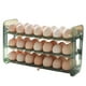 thumbnail image 2 of Porta huevos abatible para refrigerador Dispensador de huevos para puerta lateral Organizador de huevos abatible para Verde, 2 of 9