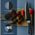 thumbnail image 3 of Set de Cuchillos de Acero Inoxidable 6 Piezas Negro, 3 of 6