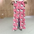 thumbnail image 1 of Sanrio-Pijama de Hello Kitty para mujer, pantalón de franela, de lana Kawaii, de dibujos animados, informal, para el hogar, para Halloween, Otoño, 2024, 1 of 5