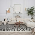 thumbnail image 2 of Rug Branch Domus Abstract Indoor Area Rug, Cream Black - 6'x9', 2 of 8