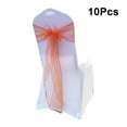 thumbnail image 2 of Troglfold Chair Cover 10 Orange Organza Chair Sashes for Weddings & Parties,108.27"X5.91"X0.04", 2 of 11
