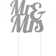 thumbnail image 1 of Creative Party - Decoración de Tarta Mr & Mrs Diseño Purpurina de Papel (Plateado), 1 of 2