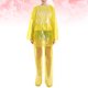thumbnail image 2 of 3 juegos de impermeables desechables de dos piezas para adultos, poncho impermeable con capucha y resistente al viento, de plástico unisex, para deportes, senderismo y ciclismo (amarillo)., 2 of 7