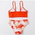 thumbnail image 2 of SYPNOS Girls Tie Dye Two Pieces Swimsuit 8-12Y Child Spaghetti Strap Tankini Bikini Bathing Suits, 2 of 6