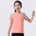 thumbnail image 3 of GYRATEDREAM Girls Athletic Shirts Short Sleeve Active T-Shirts Dry Fit Sports Workout Shirts for Kids Teens , 5-6 Years, 3 of 7