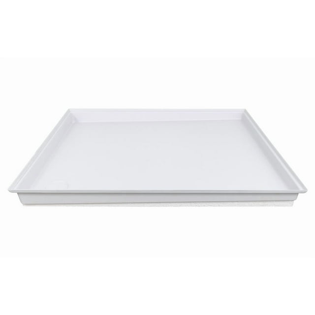 Icon Shower Pan 15037 Rectangle; With Ready To Drill Drain; Polar White; ABS Plastic; Single