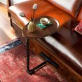 thumbnail image 2 of Cfowner 2-Pieces C-Shaped Coffee Table-Brown, 2 of 5