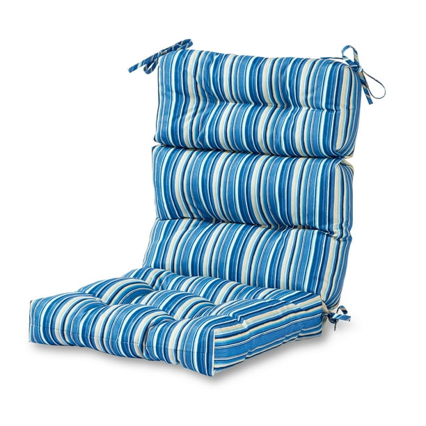 Greendale Home Fashions Coastal Stripe, Tall Back Patio Chair Covers