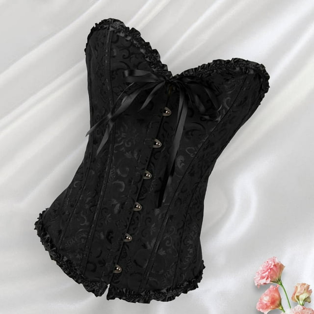 Corsé Floral para Mujer Perfecl Sin Mangas Negro