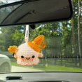 thumbnail image 3 of Cute Halloween Ghost Crochet Keychain, Handmade Knitted White Ghost Bag Charm with Candy Pendant for Car Keys Backpack Purse, Soft Plush Key Ring Gifts Birthday Christmas, 3 of 6