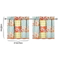 thumbnail image 4 of 2 Panels Kitchen Window Curtains with Rod Pocket over Sink Pioneer Colorful Floral Small Window Treatment Cafe Short Curtains for Bathroom Tier Drapes 27.5x24inch, 4 of 4