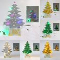 thumbnail image 5 of Mini Desktop Christmas Card Ornament Shiny Christmas Tree With Lights Kit, 5 of 5