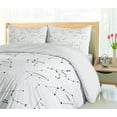 thumbnail image 5 of Ambesonne Constellation Duvet Cover Sets, Stars Scientific, 2-Queen, Charcoal Grey White, 5 of 7