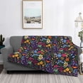 thumbnail image 2 of Gaeub Flowers And Birds Printed Flannel Throw Blanket,Plush Throw,Fuzzy Bed Blanket for Bedding Sofa and Travel,Decorative Blanket-60"x50", 2 of 6