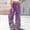 Purple, variant on Women's New Thin Elastic Loose Large Size Korean Version of Everything Long Trousers Casual Trousers Haren, Black, L