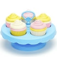 thumbnail image 2 of Green Toys: Cupcake Set - 16pc Mix & Match Dessert Assembly, Bakery Stand, Pastel Hues, Kitchen Food Pretend Play, Recycled Material, Kids-Toddlers 2+, 2 of 10