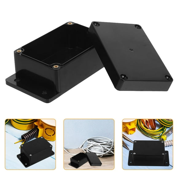 Hemoton Weatherproof Plastic Junction Box Extender 1 Set Electrical Disconnect Surface Mount Waterproof Cord Protector